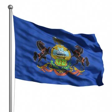 Flag of pennsylvania Stock Illustration