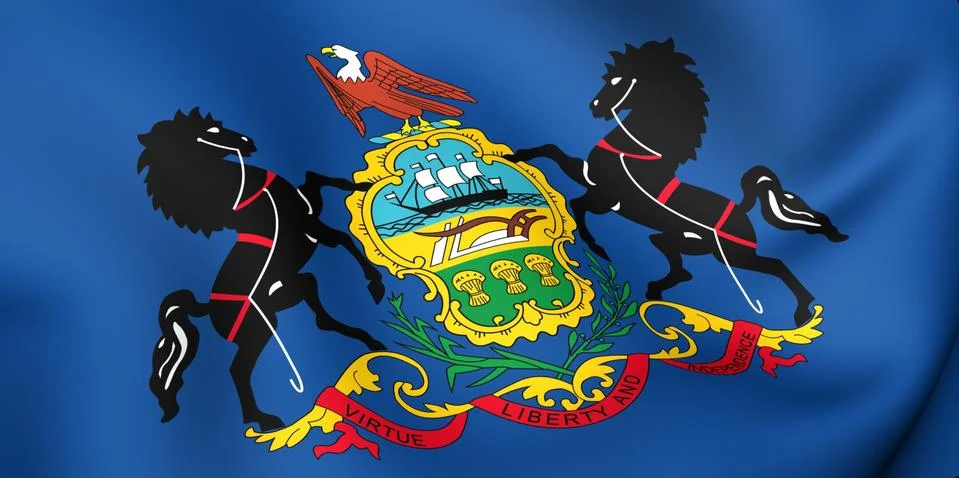 Flag of pennsylvania Stock Illustration