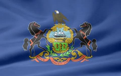 Flag of Pennsylvania Stock Illustration