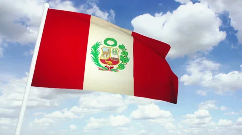 Flag Peru 02 Stock Footage 29271101
