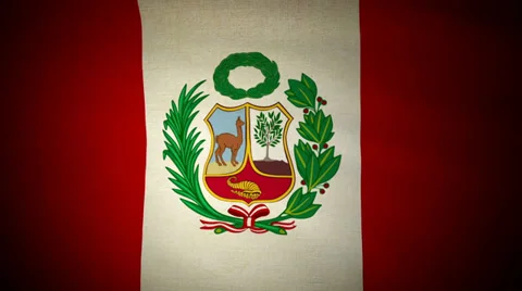Flag Peru 04 Stock Footage 29281392