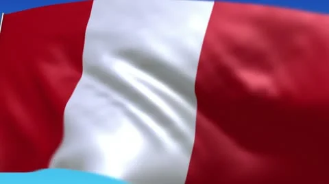 Flag of Peru Stock Footage 10796093