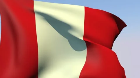 Flag of Peru HD Stock Footage 14712822
