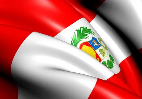 Flag of peru Stock Illustration