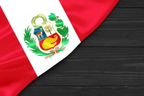 Flag of Peru place for text cope space Stock Illustration