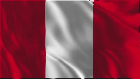 Flag of Peru waving slowly Stock-Footage 340028603