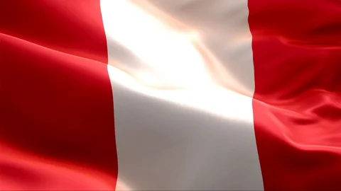 Flag of Peru waving in the wind. Stock Footage 129291730