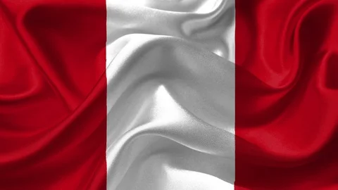 Flag of peru waving in the wind loop Stock Footage 121801457
