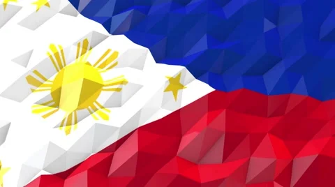 Flag of Philippines 3D Wallpaper Illustration Stock Footage 66414603