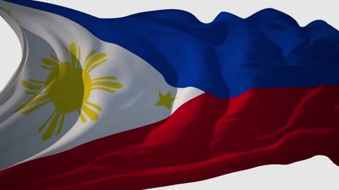 Flag Philippines Alpha Loop 4K Stock Footage 150497098
