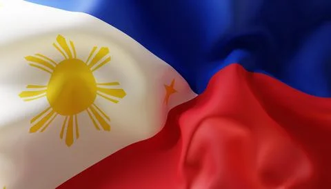 Flag of Philippines. Close-Up Stock Photos