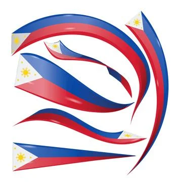 Flag of philippines. Flag set. vector illustration Stock-Illustration