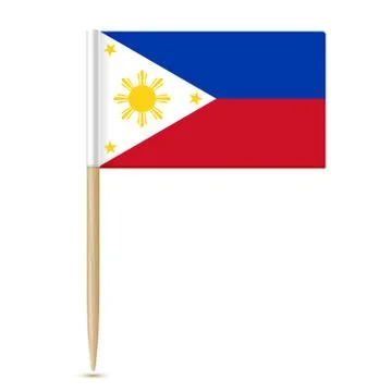 Flag of the Philippines. Flag toothpick 10eps Stock Illustration