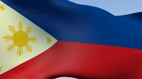 Flag of Philippines HD 스톡 동영상 14719179