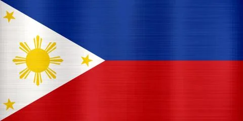 Flag of Philippines metallic texture Illustrazione stock