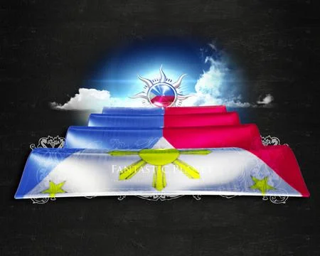Flag Philippines quality designer flag Illustration