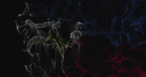 Flag Philippines  turns into smoke. State weakening concept, alpha channel. Stock Footage 172487822