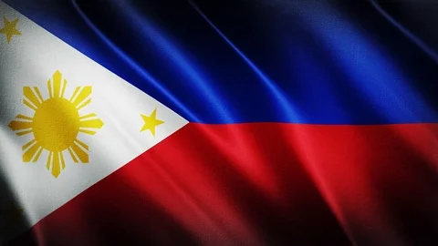 Flag of Philippines Waving Background Stock Footage 124539089