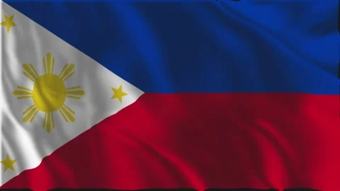 Flag of the Philippines waving slowly Stock-Footage 337909408