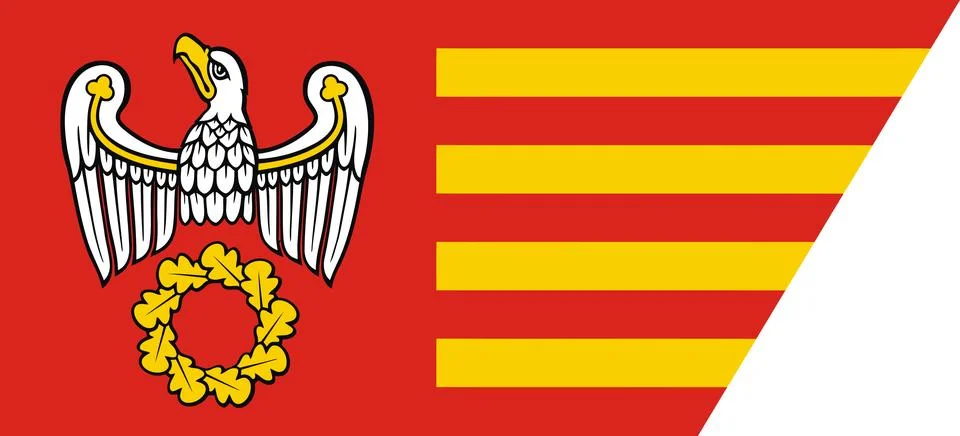 Flag of the Pila County Stock Illustration