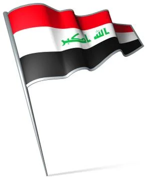 Flag pin - Iraq Illustrazione stock