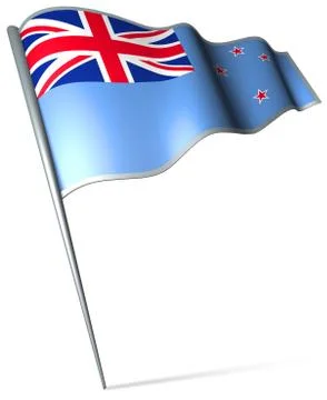 Flag pin - Ross Dependency (NZ) Stock Illustration