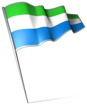 Flag pin - Sierra Leone Stock Illustration