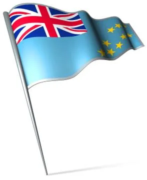 Flag pin - Tuvalu Illustrazione stock