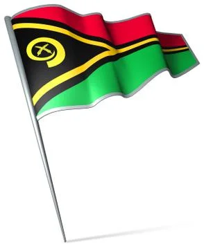 Flag pin - Vanuatu Illustrazione stock