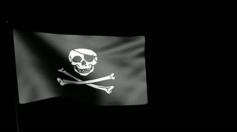 Flag Pirate 29.976fps Stock Footage 21486031