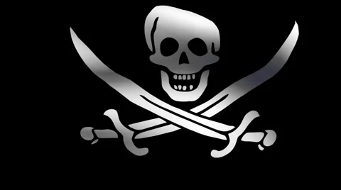 Flag of pirate Video stock 905859