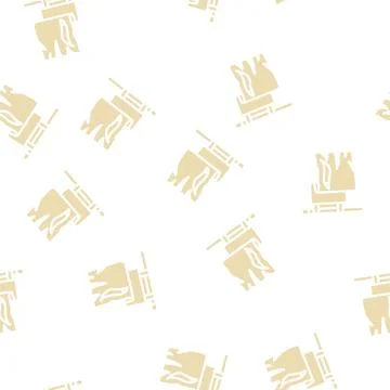 Flag pirate glyph vector seamless pattern 스톡 일러스트