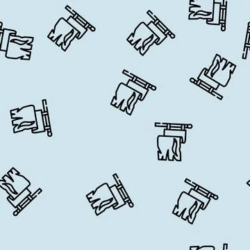 Flag pirate line vector seamless pattern イラスト素材