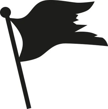 Flag of a pirate ship Stock Illustration