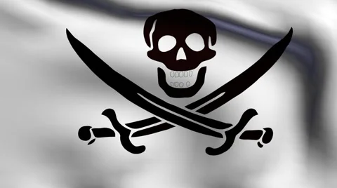 Flag of pirate2 Stock Footage 905867