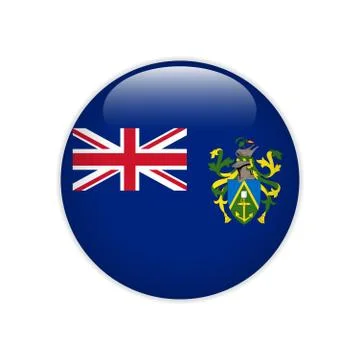 Flag of Pitcairn Islands button Stock-Illustration