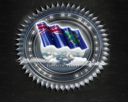 Flag Pitcairn quality designer flag Stock Illustration