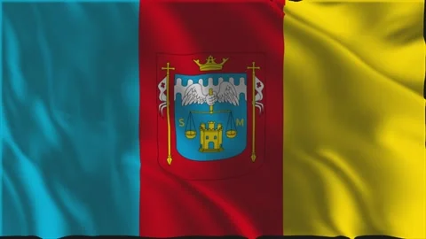 Flag of Piura waving slowly Stock-Footage 340171204