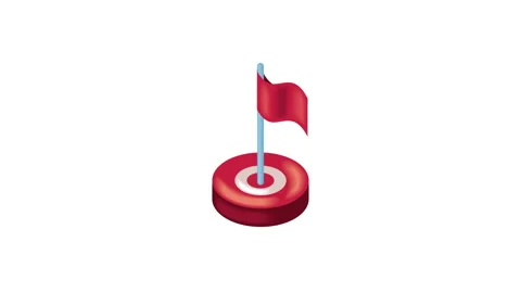 Flag pointer location mark animation 動画素材 232063386