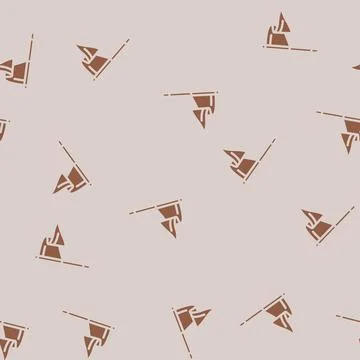 Flag pointer map location glyph vector seamless pattern Stock Illustration