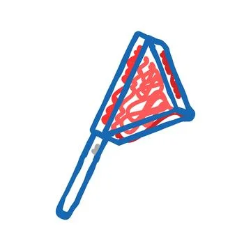 Flag pointer map location icon doodle illustration 스톡 일러스트
