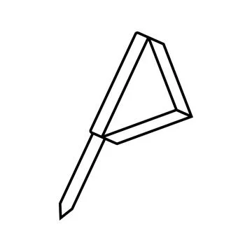 Flag pointer map location line icon vector illustration Stock Illustration