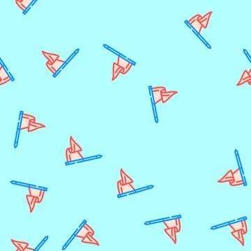 Flag pointer map location vector seamless pattern Stock Illustration