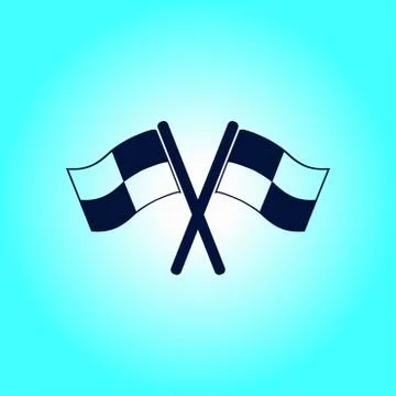 Flag pointer sign icon Stock Illustration