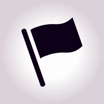Flag pointer sign icon Stock Illustration