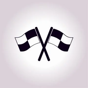 Flag pointer sign icon Stock Illustration