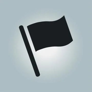 Flag pointer sign icon Stock Illustration