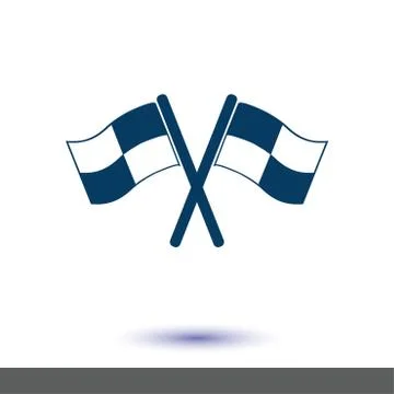 Flag pointer sign icon. Stock Illustration