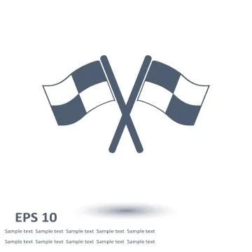 Flag pointer sign icon. Stock Illustration