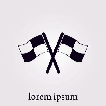 Flag pointer sign icon. Stock Illustration